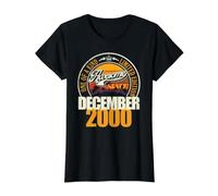Ideal Desde diciembre de 2000 26 cumpleaños con Texto en alemán 26 Jahre Camiseta gráfica económica, Mujer, Negro, L