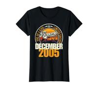 Ideal Desde diciembre de 2005 21 cumpleaños con Texto en alemán 21 Jahre Camiseta gráfica económica, Mujer, Negro, L