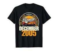 Ideal Desde diciembre de 2005 21 cumpleaños con Texto en alemán 21 Jahre Camiseta gráfica económica, Hombre, Negro, L