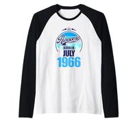 Ideal Desde Julio de 1966, 60 cumpleaños con Texto en alemán 60 Jahre Camiseta Manga Raglan