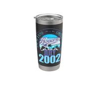 Ideal desde julio de 2002 24 cumpleaños con texto en alemán "24 Jahre alt Vaso térmico de acero inoxidable de doble pared