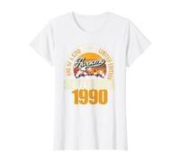 Ideal Desde septiembre de 1990, 36 cumpleaños con Texto en alemán 36 Jahre Camiseta gráfica económica, Mujer, Blanco, L