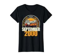 Ideal Desde septiembre de 2000 26 cumpleaños con Texto en alemán 26 Jahre Camiseta gráfica económica, Mujer, Negro, L