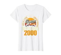 Ideal Desde septiembre de 2000 26 cumpleaños con Texto en alemán 26 Jahre Camiseta gráfica económica, Mujer, Blanco, L