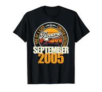 Ideal Desde septiembre de 2005 21 cumpleaños con Texto en alemán 21 Jahre Camiseta gráfica económica, Hombre, Negro, L