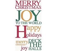 Ideal Home Range - Servilletas de papel de 3 capas, 32 unidades, diseño navideño con texto "Christmas Joy to the World"