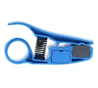 IDEAL Industries, Inc. 45-605 PrepPRO Pelacables coaxial/UTP, herramienta de pelado de cables para RG-59/RG-59 Plenum/RG-6/RG-6 Plenum/RG-6 Quad/RG-6 Quad Plenum, azul, 1 pelacables coaxiales, gris