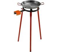 Ideal - Juego 3 Patas Paellero Pintadas - Metal - Color Rojo - 76,2 Cm de Altura