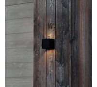 Ideal Lux Aplique de exterior LED Atom, negro, 10 cm, metal