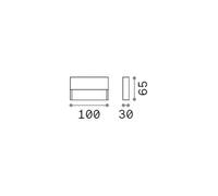 Ideal Lux Aplique de exterior LED Dedra, antracita, 10 x 6,5 cm