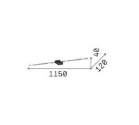 Ideal Lux Aplique de pared LED Theo blanco, anchura 115 cm aluminio