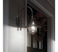 Ideallux Ideal Lux aplique para exterior Cima, antracita, metal, altura 46 cm