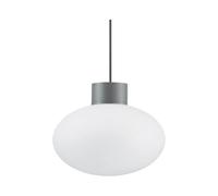 Ideal Lux CLIO - Lámpara colgante de globo para baño Antracita IP44, E27