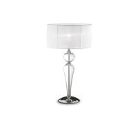 Ideal Lux DUCHESSA TL1 BIG E27 Transparente, Blanco lámpara de mesa