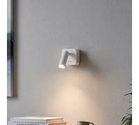 Ideal Lux Foco de pared LED Bean, blanco, ancho 7 cm, metal