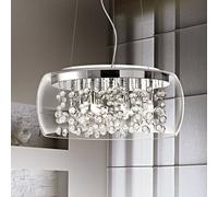 IDEAL LUX Lámpara colgante Audi vidrio transparente, Ø 50 cm
