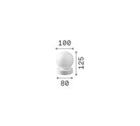 Ideal Lux Lámpara de mesa Carta, blanca, plástico, Ø 10 cm
