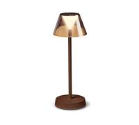 Ideal Lux LOLITA Lámpara de mesa LED integrada regulable café, interruptor incorporado, 3000K, IP54