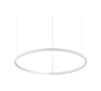 Ideal Lux ORACLE Lámpara de techo colgante LED integrada, redonda, regulable, delgada, DALI, 70 cm, blanca, 3000 K