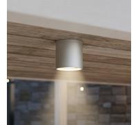 Ideal Lux plafón Gun, gris, aluminio, IP44, GU10