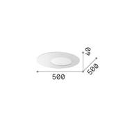Ideal Lux Plafón LED Iride, blanco, Ø 50 cm, metal