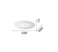 Ideal Lux Plafón LED Iride, blanco, Ø 60 cm, metal