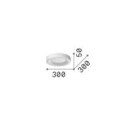 Ideal Lux Plafón LED Planet, blanco, Ø 30 cm, metal
