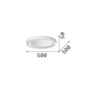 Ideal Lux Plafón LED Planet, blanco, Ø 50 cm, metal