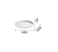 Ideal Lux Plafón LED Planet, blanco, Ø 60 cm, metal