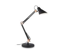 Ideal Lux SALLY TL1 E27 Negro lámpara de mesa - Lámparas de mesa (Negro, Metal, Dormitorio, Habitación de los niños, Salón, IP20, E27, 1 bombilla(s))