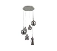 Ideal Lux Soft lámpara colgante 6 luces cromo/humo