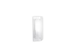 Ideal Lux TUDOR AP1 Apto para uso en interior E14 Cromo, Transparente iluminación de pared - Lámpara (Cepillado, Rectángulo, 1 bombilla(s), E14, IP20, Cromo, Transparente)