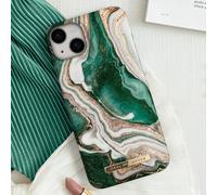 iDeal of Sweden Carcasa para iPhone 14 Plus Mármol Golden Jade, Verde oscuro