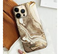 iDeal of Sweden Carcasa para iPhone 14 Pro Max Mármol Arena Dorado, Beige