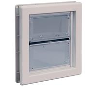 Ideal Pet Products SAS Puerta para Mascotas, Plástico ABS, Blanco, Small - 6.63" x 7.25" Flap Size