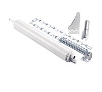 Ideal Security Model 8730 Heavy Duty Pneumatic Screen and Storm Door Closer with Wind Chain, 10.5" L x 1.5" W x 1.5" H, White
