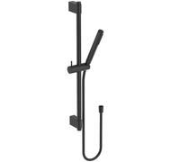 Ideal Standard A7616XG Idealrain Combinación de ducha, alcachofa de mano, barra de ducha de 60 cm, manguera de ducha de 175 cm, negro (Silk Black)