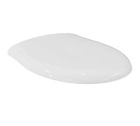 Ideal Standard Alto Tapa WC, forma redondeada, Asiento de inodoro duradero, incluye juego de bisagras para un fácil montaje, duroplástico resistente - Blanco (360x445x50 mm)