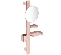 Ideal Standard ALU+ Espejos, Combinación de Accesorios S, con Espejo cosmético de Ø 205 mm (Aumento de 3 Veces), Fabricado con un 84% de Aluminio Reciclado - Rosa (310.5x160x717 mm)
