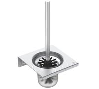 Ideal Standard ALU+ Juego de cepillos, Fabricado con un 84% de Aluminio Reciclado, Recipiente extraíble para facilitar la Limpieza, fijación Oculta - Plata (160x170x347 mm)
