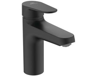 Ideal Standard - Alu+ Mezclador de lavabo, 120 mm proyección de chorro, Enderezador de flujo, ahorro de agua, tecnología Blue Start, sistema de arranque sin llave, elementos básicos de aluminio, Negro