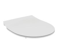Ideal Standard - Asiento de inodoro universal ovalado, diseño envolvente, con sistema de caída suave, antibacteriano, desmontable, urea, blanco (Sandwich)