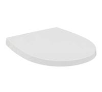 Ideal Standard - Asiento de inodoro universal ovalado, diseño envolvente, con sistema de caída suave, antibacteriano, desmontable, urea, blanco