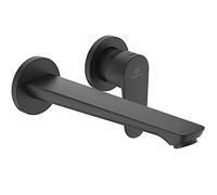 Ideal Standard BD133XG Cerafine O - Grifo mezclador para lavabo de pared, color negro seda, Ausladung 224 mm