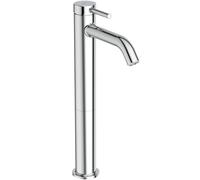 Ideal Standard BD762AA Ceraline Nuovo - Grifo de lavabo sin desagüe, base extendida, grifo de baño con caño, grifo mezclador para lavabo, ahorro de agua, BlueStart, cromado