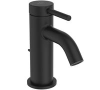 Ideal Standard BD845XG Ceraline Nuovo - Grifo de lavabo con desagüe, grifo de baño con caño para lavabo, ahorro de agua, color negro (Silk Black)