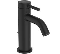 Ideal Standard BD846XG Ceraline Nuovo - Grifo de lavabo con desagüe, grifo de baño con caño para lavabo, ahorro de agua, color negro (Silk Black)