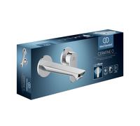 Ideal Standard Cerafine O mezclador monomando de pared para lavabo, kit oculto 2, proyección 224mm, BD133AA, Color: cromado