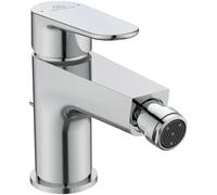 Ideal Standard Cerafine O mezclador monomando para bidé, con juego de desagüe, 132 mm de proyección, BC705AA, Color: cromado