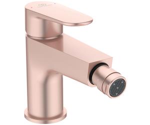 Ideal Standard Cerafine O mezclador monomando para bidé, válvula push-open, 132mm de proyección, BD716RO, Color: rosa
